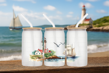 Load image into Gallery viewer, 🌊 ⚓️ Lighthouse Glass Tumbler 16oz/475ml