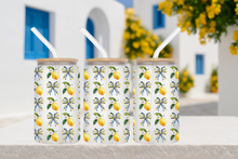 Load image into Gallery viewer, 🍋 Mediterranean Lemon Glass Tumbler 16oz/475ml