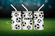 Load image into Gallery viewer, ⚽ Personalised Soccer Lovers Glass Tumble | 16oz/475ml