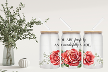 Load image into Gallery viewer, Signature Quote Glass Tumble 16oz/475ml - ๐ Wonderfully Made Series ๐