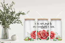 Load image into Gallery viewer, Signature Quote Glass Tumble 16oz/475ml - ๐ Wonderfully Made Series ๐