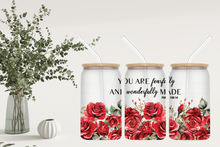 Load image into Gallery viewer, Signature Quote Glass Tumble 16oz/475ml - ๐ Wonderfully Made Series ๐