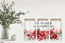 Load image into Gallery viewer, Signature Quote Glass Tumble 16oz/475ml - ๐ Wonderfully Made Series ๐