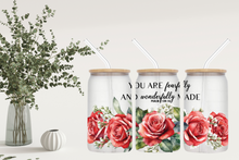 Load image into Gallery viewer, Signature Quote Glass Tumble 16oz/475ml - ๐ Wonderfully Made Series ๐