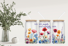 Load image into Gallery viewer, Signature Quote Glass Tumble 16oz/475ml - ๐ Wonderfully Made Series ๐