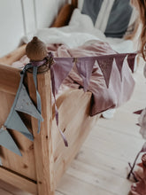 Load image into Gallery viewer, Bonne Mere Glitter Stars Bunting - MULBERRY