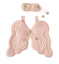 Load image into Gallery viewer, Bonne Mere Starry Nights Heirloom Angel Wings & Eyemask - BLUSH