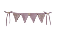 Load image into Gallery viewer, Bonne Mere Glitter Stars Bunting - MULBERRY