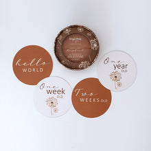 Load image into Gallery viewer, Dandelion & Hazelnut Reversible Milestone Cards