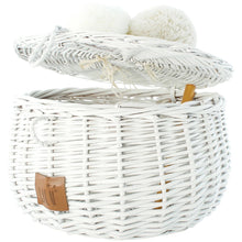 Load image into Gallery viewer, Wicker Basket Large - White