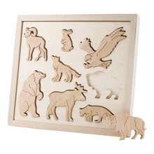 Load image into Gallery viewer, Wooden Sorting Puzzle - Animals Of North America