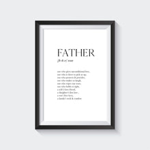 Load image into Gallery viewer, Father Definition Print