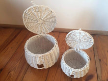 Load image into Gallery viewer, Wicker Basket Large - White