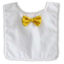 Load image into Gallery viewer, Bow Tie Bib - Navy Pinspot
