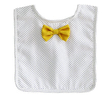 Load image into Gallery viewer, Bow Tie Bib - Navy Pinspot
