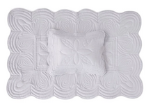 Load image into Gallery viewer, Bonne Mere Cot Quilted Bedspread and Pillow Set - Elephant Grey