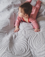 Load image into Gallery viewer, Bonne Mere Cot Quilted Bedspread and Pillow Set - Elephant Grey