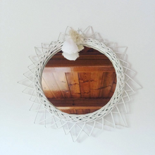 Load image into Gallery viewer, Lilu Wicker Mirror - White