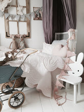 Load image into Gallery viewer, Bonne Mere Cot Quilted Bedspread and Pillow Set - Elephant Grey