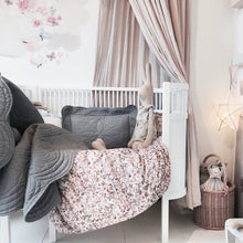Load image into Gallery viewer, Bonne Mere Cot Quilted Bedspread and Pillow Set - Elephant Grey