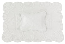 Load image into Gallery viewer, Bonne Mere Cot Quilted Bedspread and Pillow Set - Elephant Grey