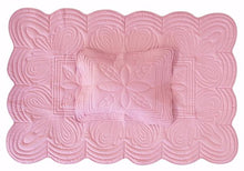Load image into Gallery viewer, Bonne Mere Cot Quilted Bedspread and Pillow Set - Elephant Grey