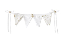 Load image into Gallery viewer, Bonne Mere Glitter Stars Bunting - White