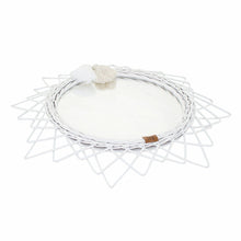 Load image into Gallery viewer, Lilu Wicker Mirror - White