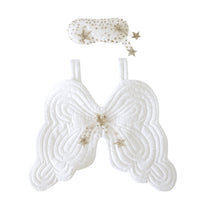 Load image into Gallery viewer, Bonne Mere Starry Nights Heirloom Angel Wings & Eyemask - White