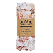 Load image into Gallery viewer, MUSLIN SWADDLE - SUNSET FLORAL