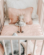 Load image into Gallery viewer, Bonne Mere Cot Quilted Bedspread and Pillow Set - Elephant Grey