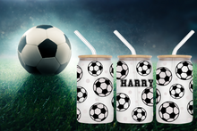 Load image into Gallery viewer, ⚽ Personalised Soccer Lovers Glass Tumble | 16oz/475ml
