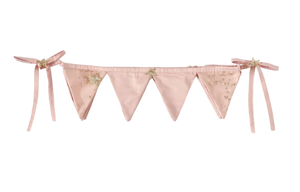 Bonne Mere Glitter Stars Bunting - BLUSH PINK