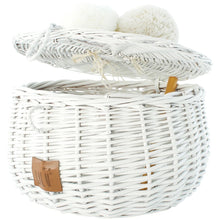 Load image into Gallery viewer, Wicker Basket Large - White
