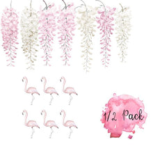 Load image into Gallery viewer, Wisteria &amp; Flamingo Wall Decal Set
