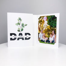Load image into Gallery viewer, Happy Father&#39;s Day Eucalyptus Card/Photo Folder
