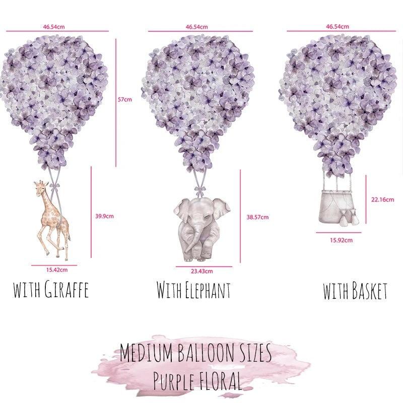 Hot Air Balloons - Mini Trio by Little Rae Prints