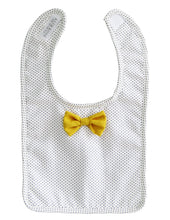 Load image into Gallery viewer, Bow Tie Bib - Navy Pinspot

